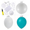 Turquoise & White Balloon Column Kit - 131 Pc. Image 1
