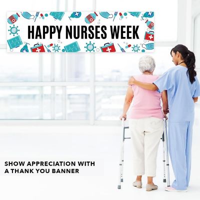 Turquoise Nurses Week Banner - 13 x 48 Inch Image 3