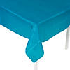 Turquoise Plastic Tablecloth Image 1