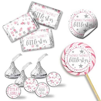Twinkle Little Star Pink Sticker Bundle 429pc. by AmandaCreation Image 1