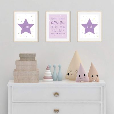 Twinkle Star Lavender Nursery 8.5x11in Image 1
