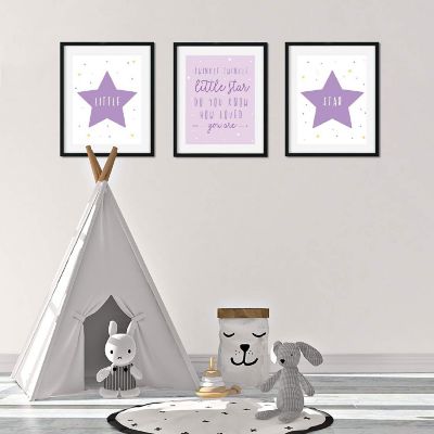 Twinkle Star Lavender Nursery 8.5x11in Image 2