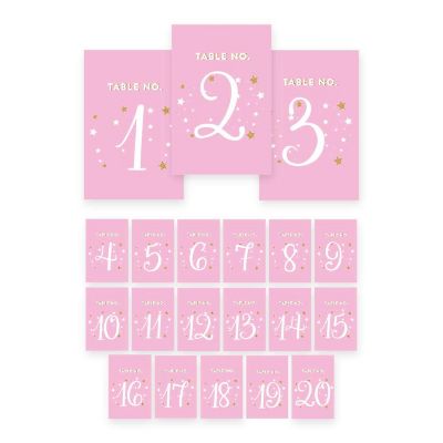Twinkle Star Table Numbers 1-20 4x6 Image 1