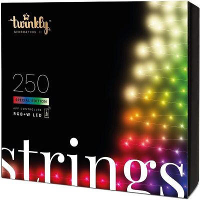Twinkly TWS250SPP-GUS App Controlled String Light with 250 Multicolor RGB+W LED Lights Image 1