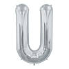 U-Shaped Silver Letter Mylar 34" Balloon Image 1