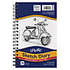 UCreate Sketch Diary, Medium Weight, 9-1/2" x 6", 70 Sheets, Pack of 6 Image 1