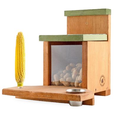 Ultimate Squirrel Munch Box Feeder; Rustic Handmade Squirrel Food Box Image 1