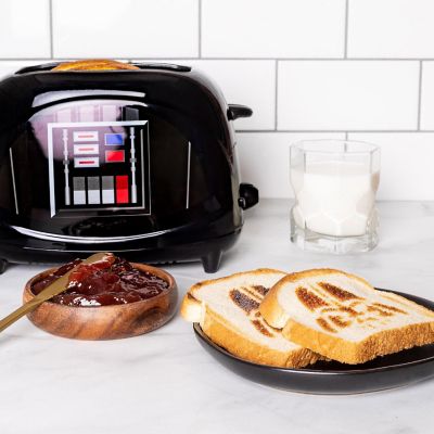 Uncanny Brands Star Wars Darth Vader 2-Slice Toaster- Vader's Icon Mask onto Your Toast Image 1