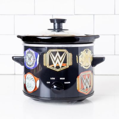 Uncanny Brands WWE Championship Belt 2 QT Slow Cooker- Removable Ceramic Insert Bowl Image 2