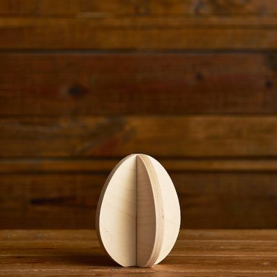 Unfinished Wood Co 6 inch Slotted Eggs 4pc Image 1