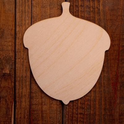 Unfinished Wood Co Laser Seasonal Acorn 10pc Image 1