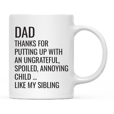 Ungrateful Sibling Joke Ceramic Mug Image 2