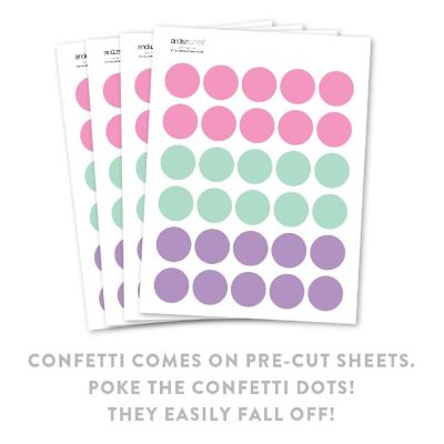 Unicorn Confetti Pink Mint Lav, 180-Pack Image 1