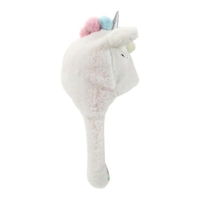 Unicorn Face Youth White Hat With Moveable 3D Horns Image 1