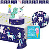 Unicorn GalaPropery DeluPropere Birthday Party Tableware and Decorations Kit Image 1