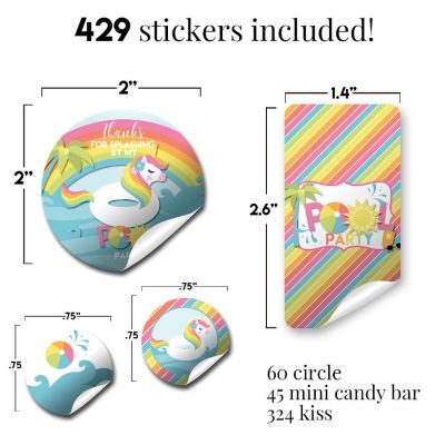 Unicorn Pool Float Sticker Bundle 429pc. by AmandaCreation Image 3