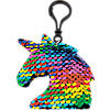 Unicorn Reversible Sequin Backpack Clip Keychains - 12 Pc. Image 1