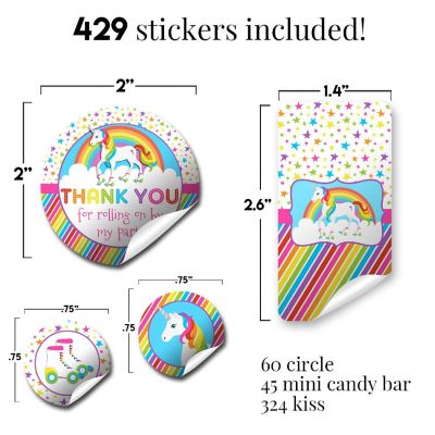 Unicorn Roller Skating Sticker Bundle 429pc. by AmandaCreation Image 3