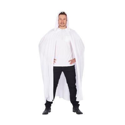 Unisex Hooded Adult Costume Cape  White Image 1