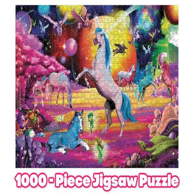 Universe of Unicorns Rainbow Fantasy Puzzle  1000 Piece Jigsaw Puzzle Image 2