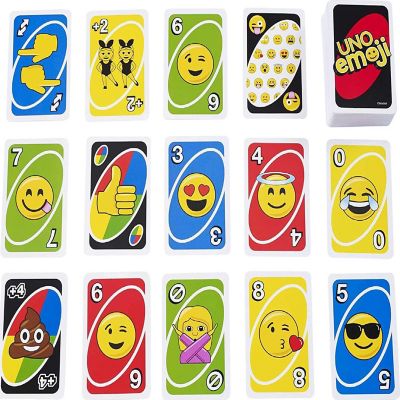 UNO Emojis Edition Card Game for 2-10 Players, Age 7 Years and Older Image 1