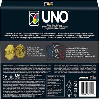 UNO Premium 50th Anniversary Edition Matching Card Game Image 2
