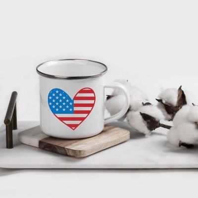 USA Heart Graphic 11oz Campfire Mug Image 1