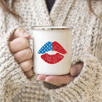 USA Lip Graphic 11oz Campfire Mug Image 2