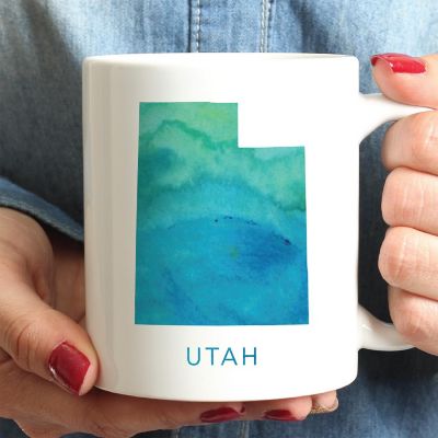 Utah Aqua Blue Water Ceramic Mug Image 1
