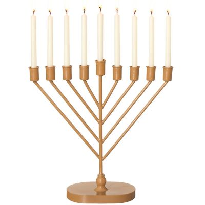 V-SHAPED MID-CENTURY MENORAH GOLD Image 1