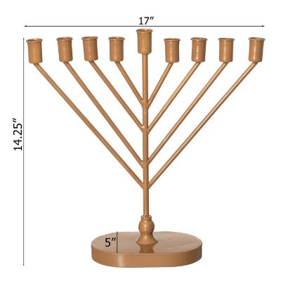 V-SHAPED MID-CENTURY MENORAH GOLD Image 3
