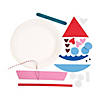 Valentine Boat Paper Plate Rocker Craft Kit - Makes 12 Image 1
