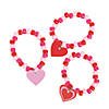 Valentine Charm Beaded Bracelet Craft Kit - Makes 12 Image 1