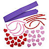 Valentine Heart Chenille Stem Crown Craft Kit - Makes 12 Image 1