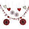 Valentine Hearts Hanging Decorating Kit &#8211; 9 Pc. Image 1