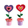 Valentine&#8217;s Day Flower Pot Craft Kit - Makes 6 Image 1