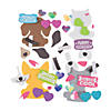 Valentine&#8217;s Day Iridescent Cool Dog Magnet Craft Kit - Makes 12 Image 1