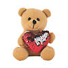 Valentine&#8217;s Day Red Reversible Sequin Heart Stuffed Bears - 12 Pc. Image 1
