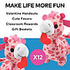 Valentine Stuffed Giraffes - 12 Pc. Image 1