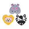 Valentine Zoo Animal Magnet Craft Kit - Makes 12 Image 1