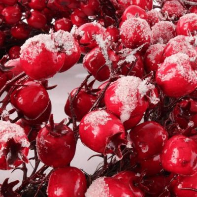 Valentine's Day Iced Berry Wreath 22" Image 1