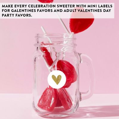 Valentines Gold Scribbled Hearts Labels Image 3