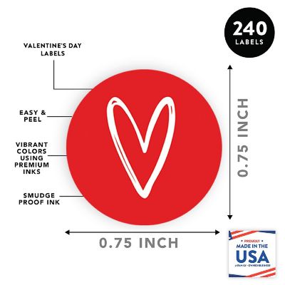 Valentines White Black Choc Drop Labels Image 2