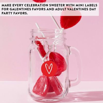 Valentines White Black Choc Drop Labels Image 3