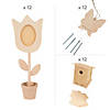 Value DIY Unfinished Wood Spring Craft Assortment - 36 Pc. Image 1