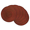 Variegated Red Round Polypropylene Woven Placemat (Set Of 6) Image 1