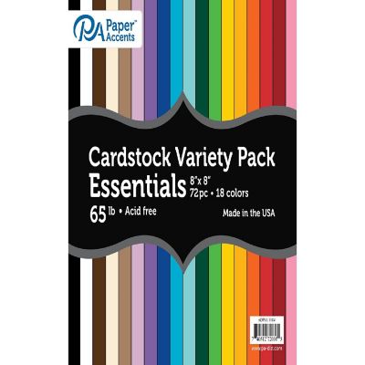 Variety Pack 8x8 72pc 65lb Essential Cardstock Image 1