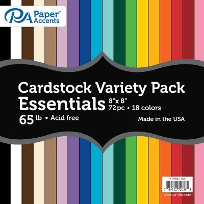 Variety Pack 8x8 72pc 65lb Essential Cardstock Image 2