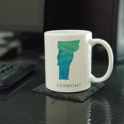 Vermont Aqua Blue Water Ceramic Mug Image 1