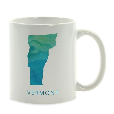 Vermont Aqua Blue Water Ceramic Mug Image 2